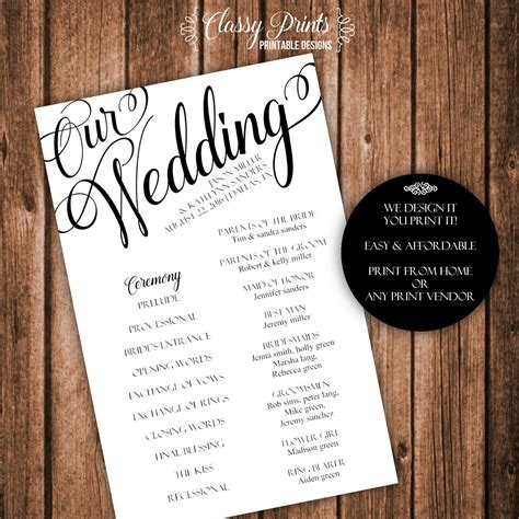 Best Wedding Program Templates & How to Make a .